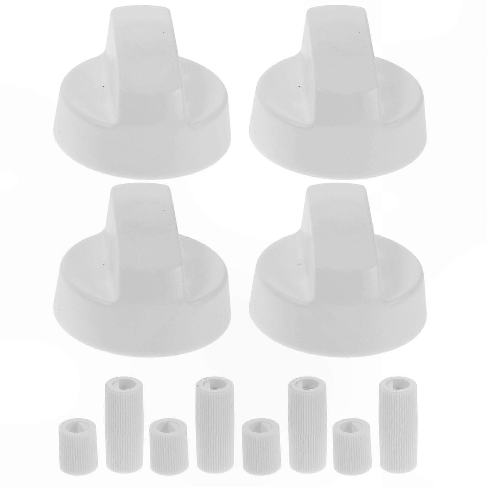 4-Pack Universal Stove Knobs with 12 Adapters for Oven and Range Replacement Parts