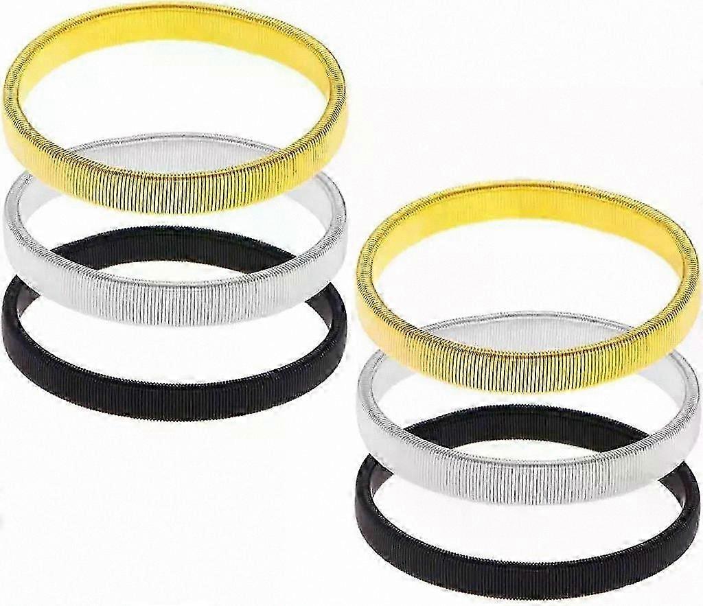 6-Pack Adjustable Sleeve Holders with Anti-Slip Feature and Elastic Metal Bands for Secure Fit