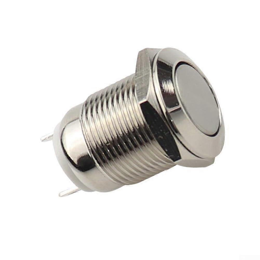 LED Push Button Switch 12mm Round Metal Momentary Self-locking Dustproof Waterproof High Head Reset Switch