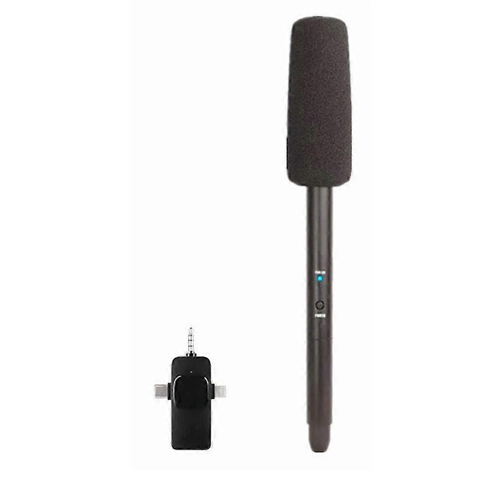 Wireless Interview Microphone with Plug-and-Play Receiver for Mobile Devices