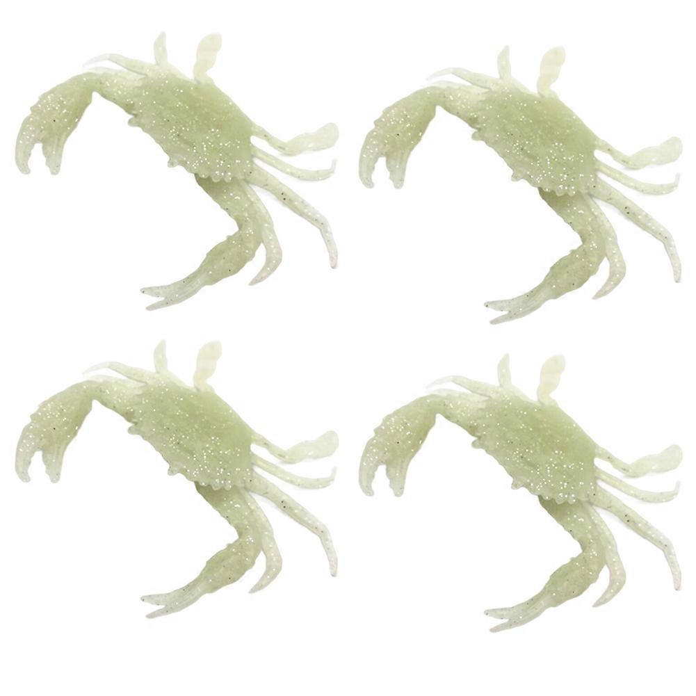 4pcs 13cm Künstliches Angeln Krabben Köder Köder 3D Simulation Meer Soft Angeln Köder Leuchtfarbe