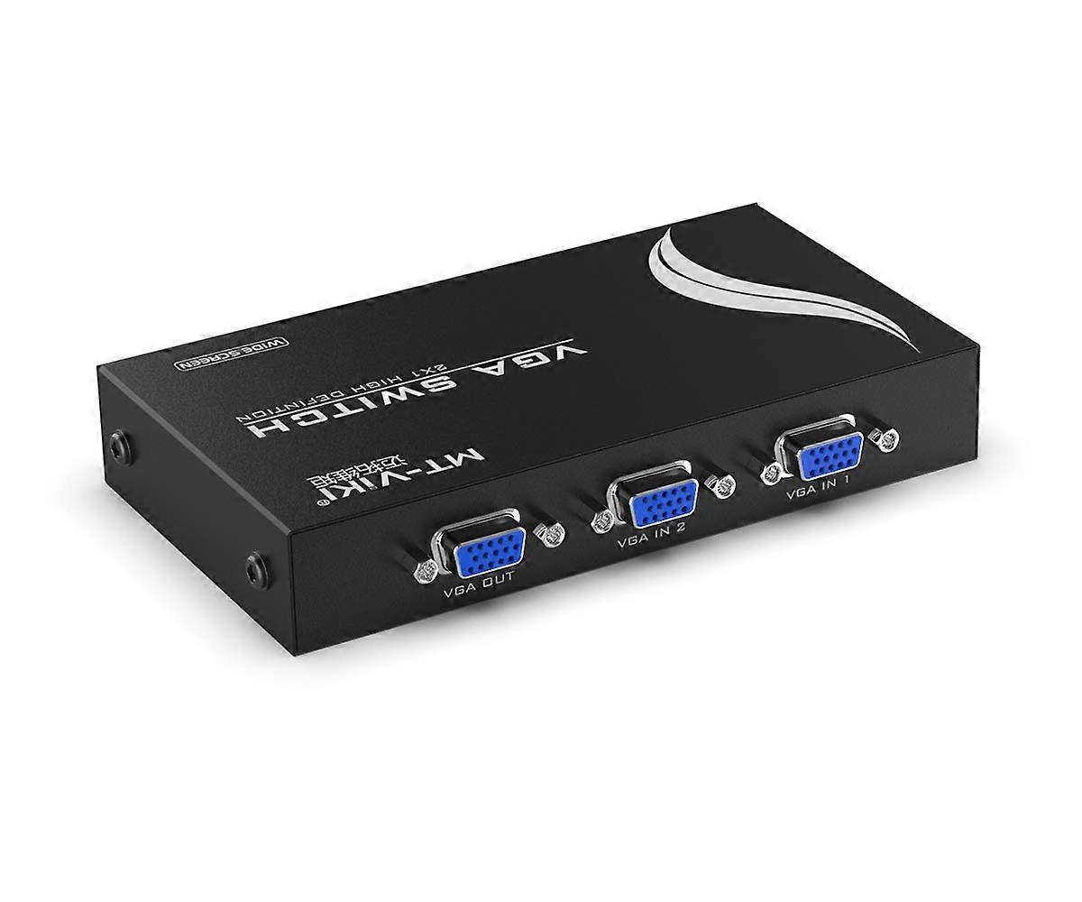 2 Port VGA Switch Selector Box 2 in 1 Out for Two Computers One Monitor with Full HD Support