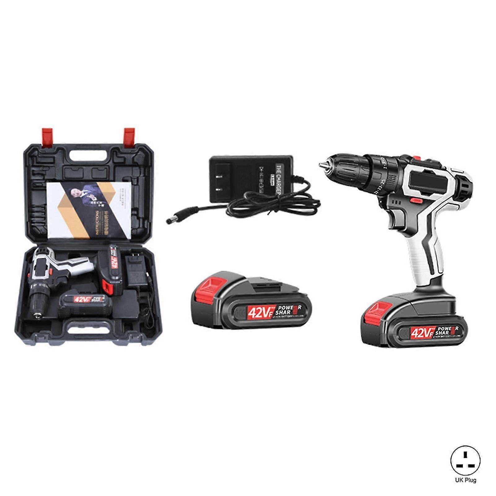 Us/uk/eu Plug Cordless Portable Hand Electric Drill Power Driver Screwdriver