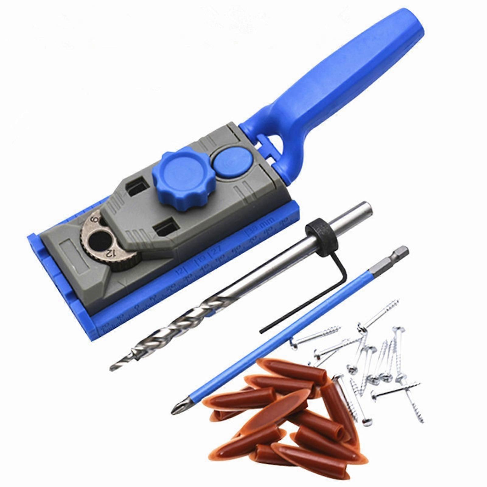 Oblique Hole Puncher Locator Guide Drill Bit With Scale Marking For Woodworking