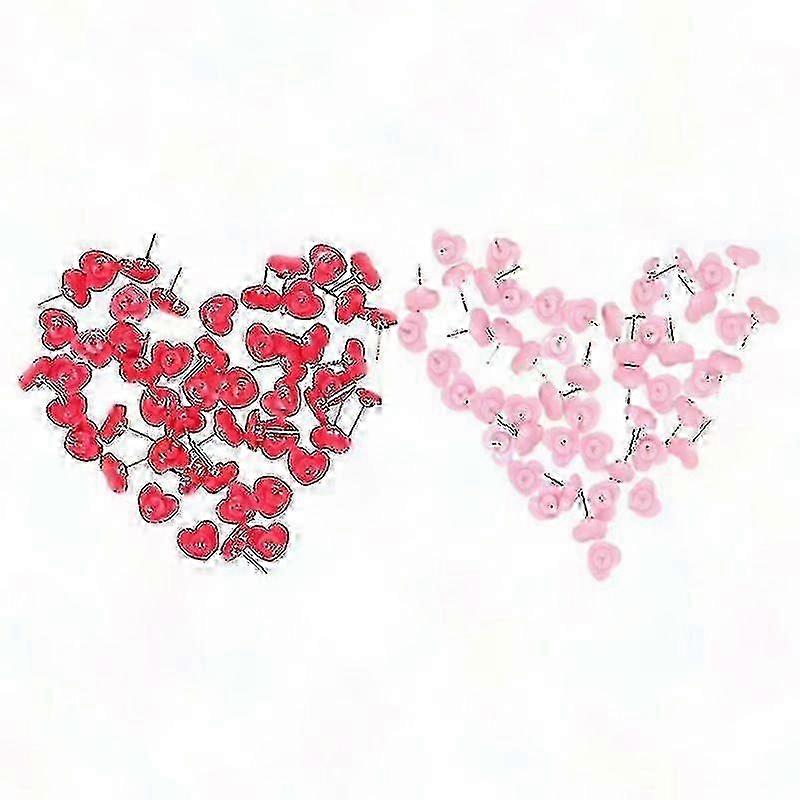 100 Heart-shaped Pins For Bulletin Boards, Diy Projects Craft Use