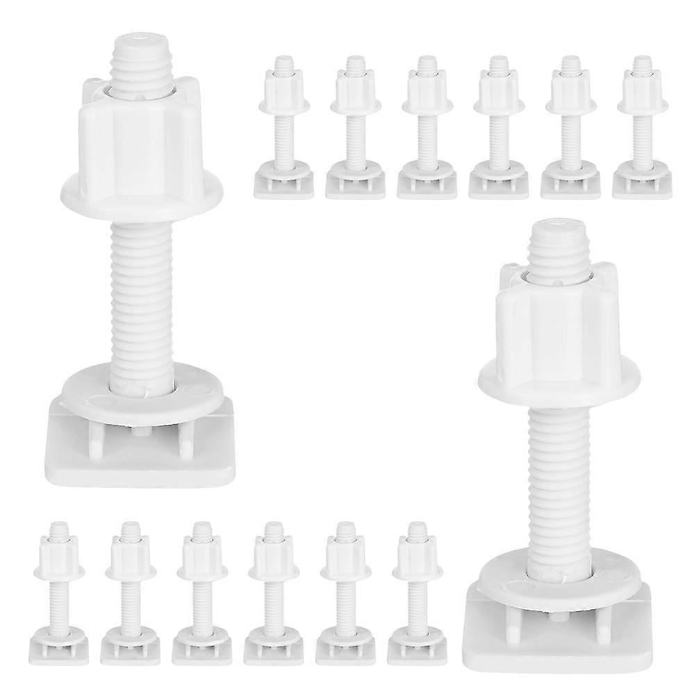 White Toilet Seat Screws ABS Replacement Bolts Function 20Pcs Set