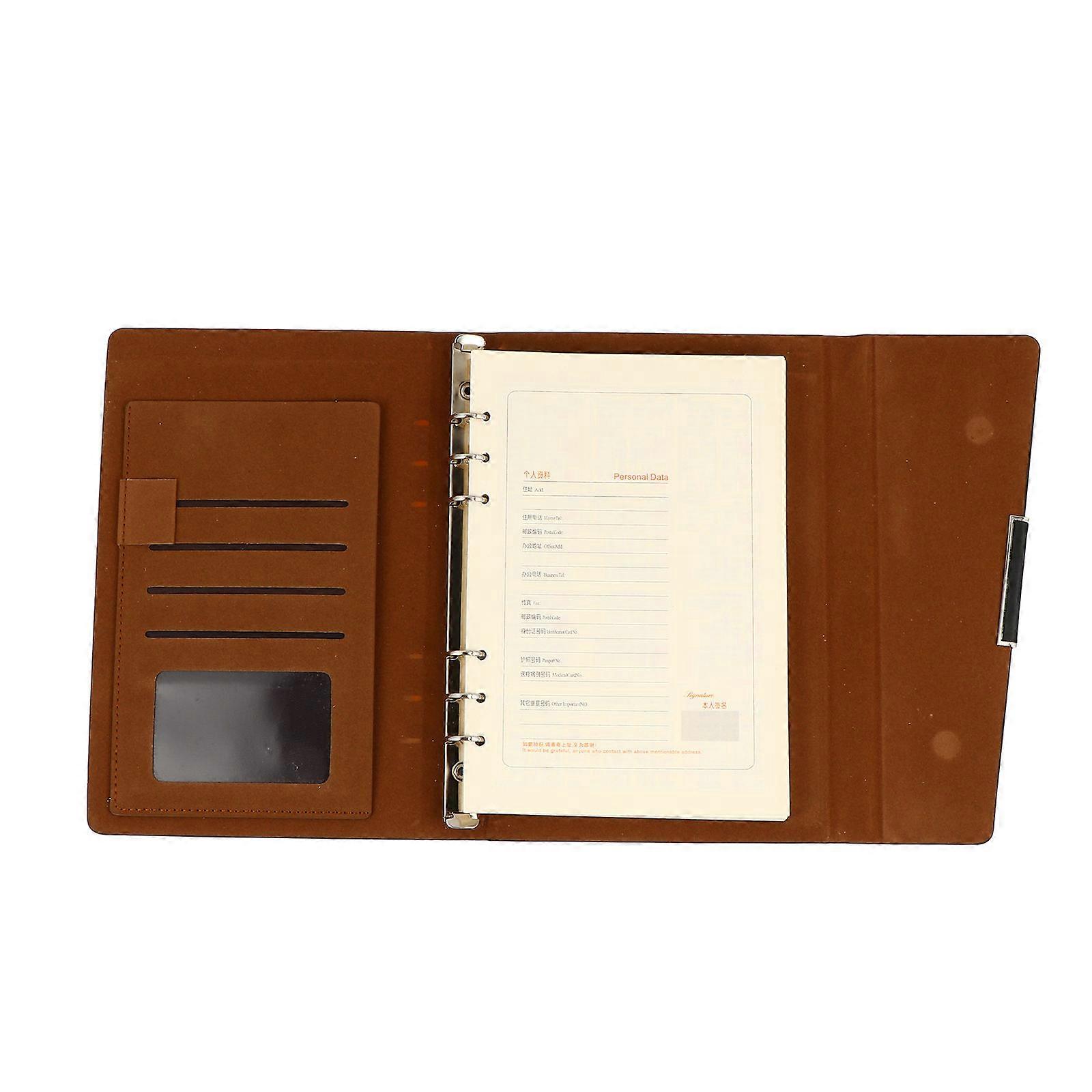 Office Notebook PU Planning Notepad for Writing Use 1Pcs Black