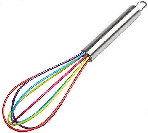 Silicone Whisk for Baking, Manual Egg Beater with Ergonomic Comfort Grip for Kitchen Mixing