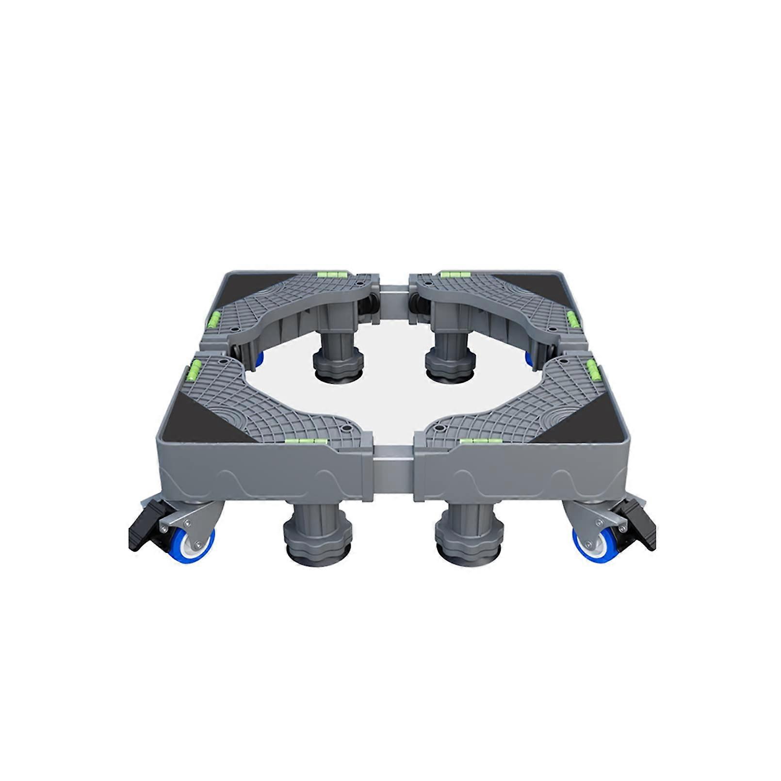 Adjustable Appliance Base with 4 Locking Wheels for Washing Machine Dryer Fridge 4068cm