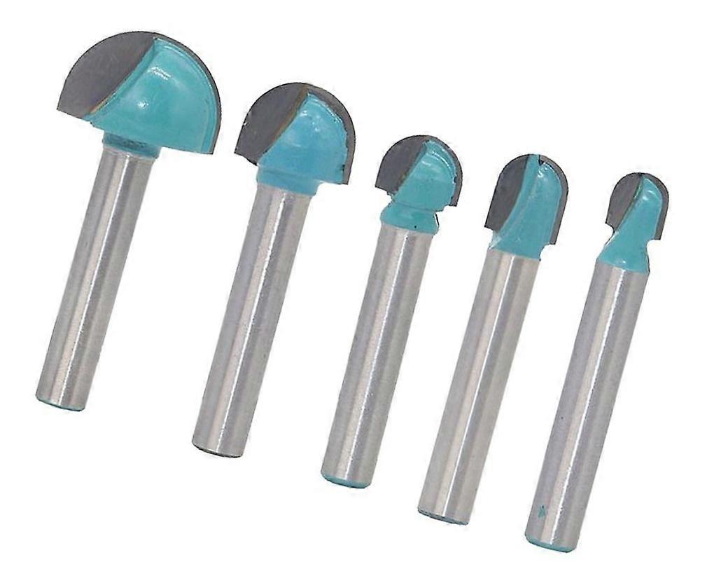 6mm Shank Round Tip Cove Core Box Router Bitgreen5pcs