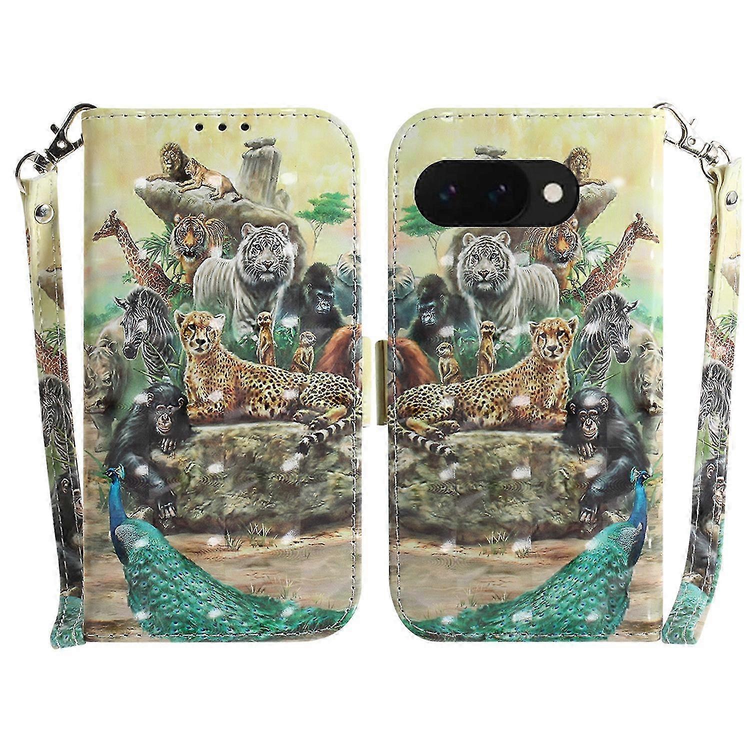 3D Colored Leather Case For Google Pixel 9a 2025