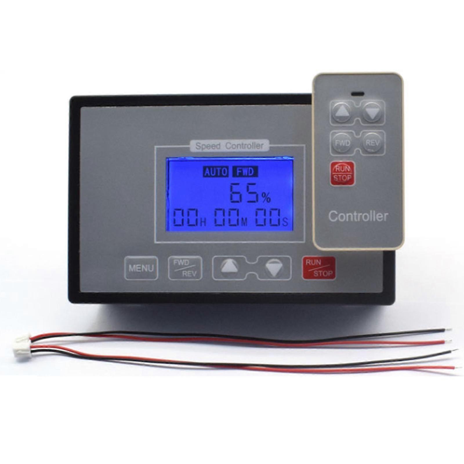 60A LCD Display Speed Controller PWM DC Motor Timing Reversible Remote Control 26-27s