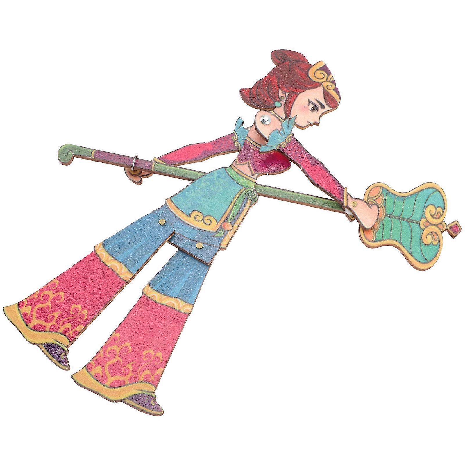 Shadow Puppet Set Model Puppet Prop Stage Play Multi Wood Material for 1Pack