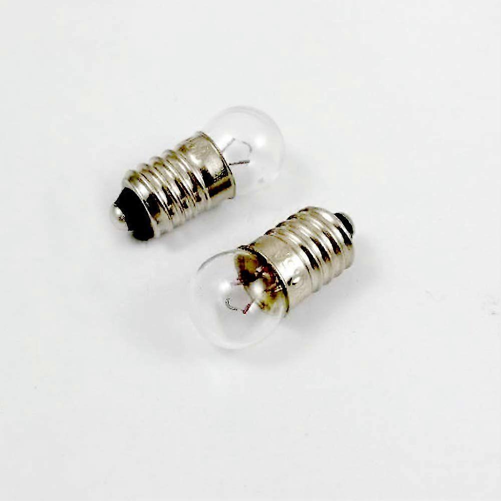Pack of 10 E10 Mini Screw Base Flashlight Bulbs 6V 0.5A 6.0volts
