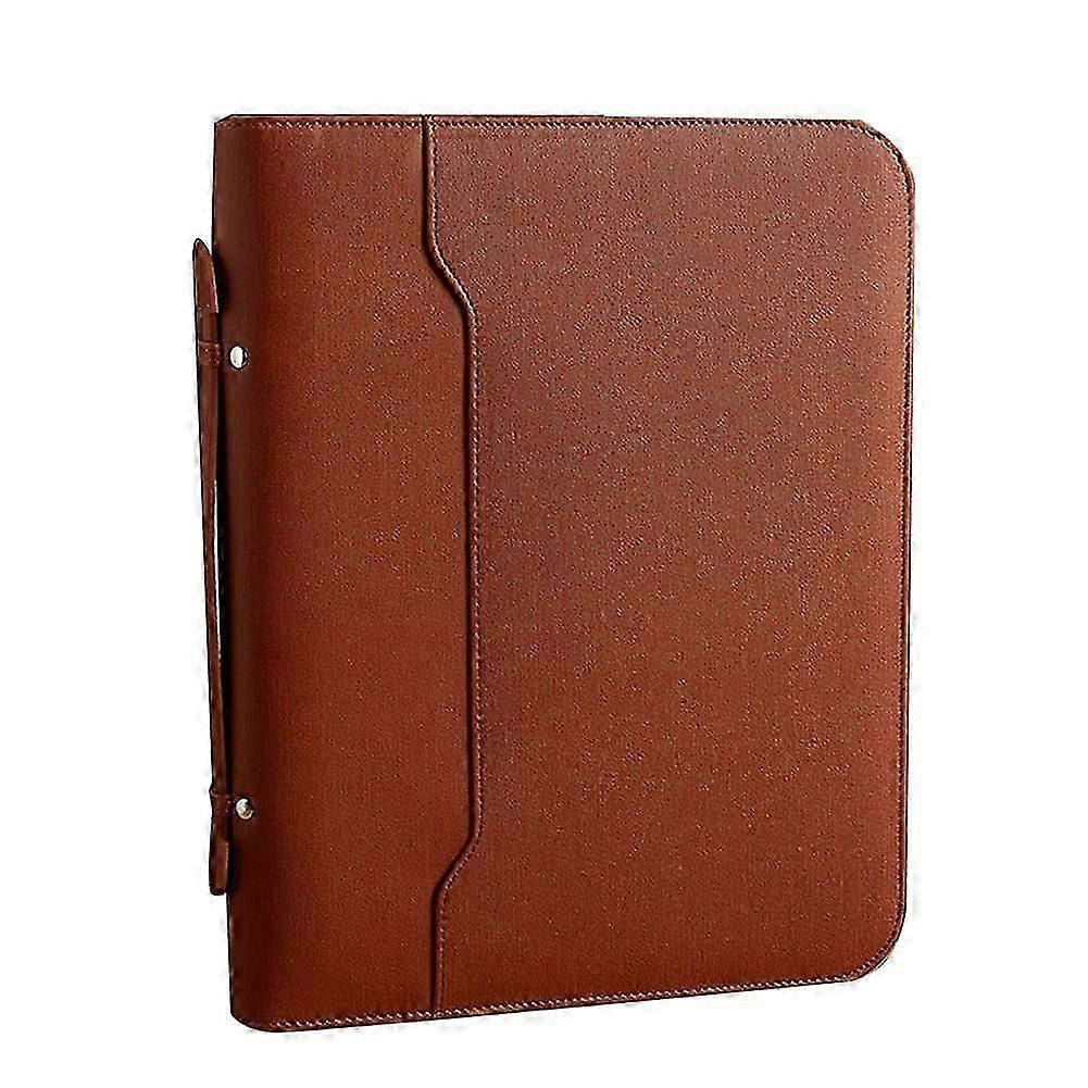 Leather Zippered Portfolio Organizer, Professional Business Document Folder Ref: 8165