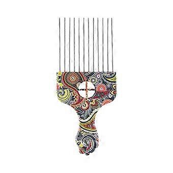 Anti Slip Grip Hair Brush Hair Styling Pick Comb with Steel Pins Curly Hair Management Long Lasting Performances Multicolor
