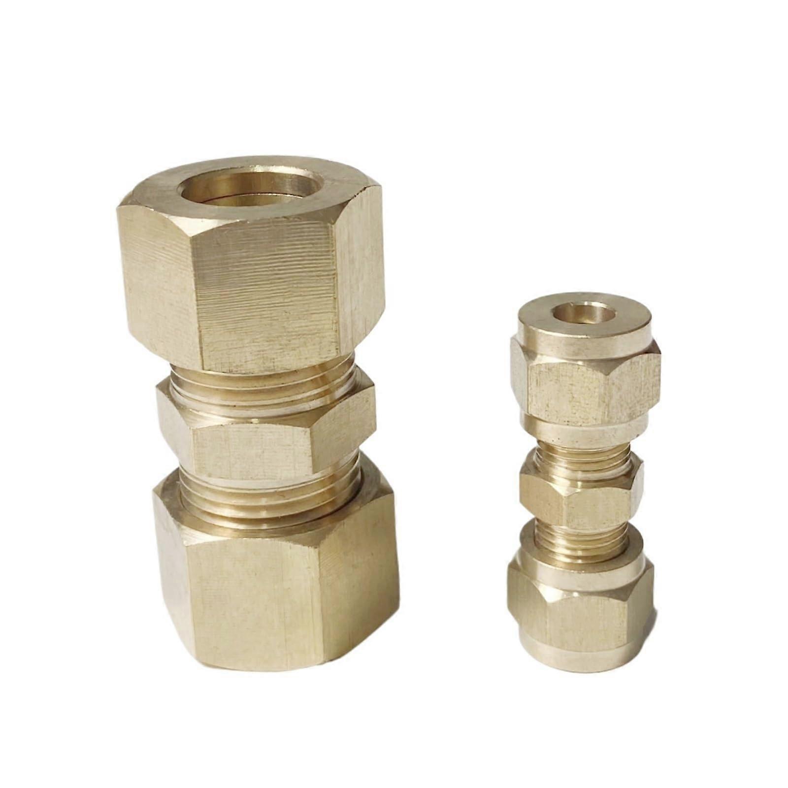 18mm Brass Compression Pipe Fitting Connector Adapter Coupler for LeakProof Durable Connection
