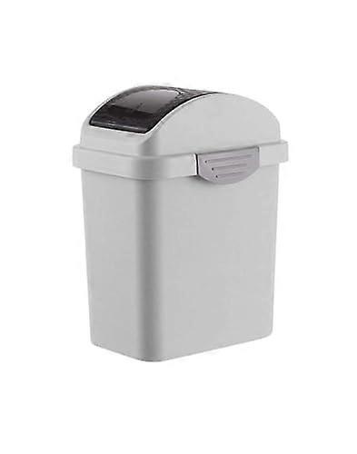 Outdoor Garbage Bin with OdorBlocking Swing Lid, 4.7/2.1 Gallon PP Trash Can for Kitchen Courtyard