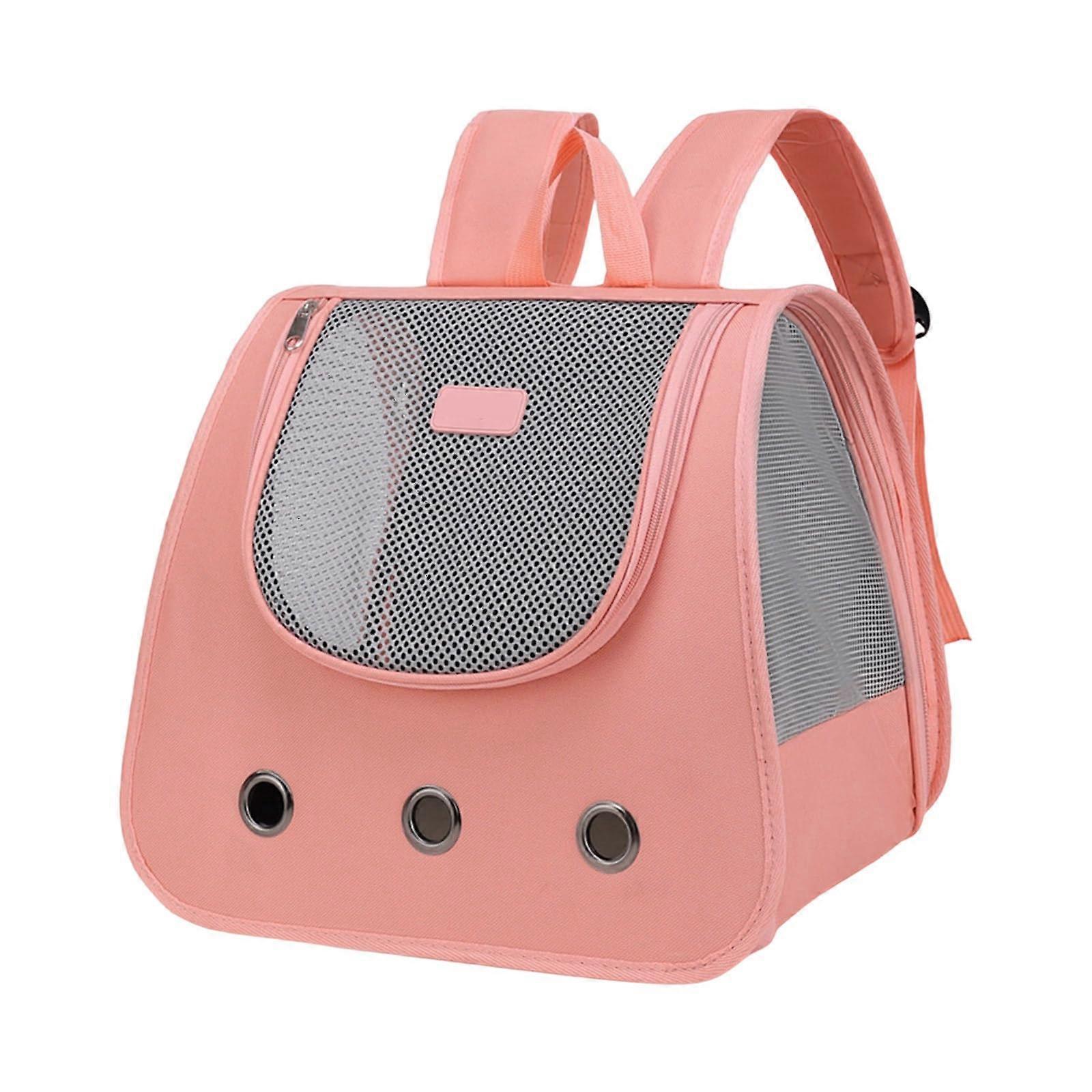 Pet Backpack with Breathable Fabric and Sightseeing Window for Small Animals Travel