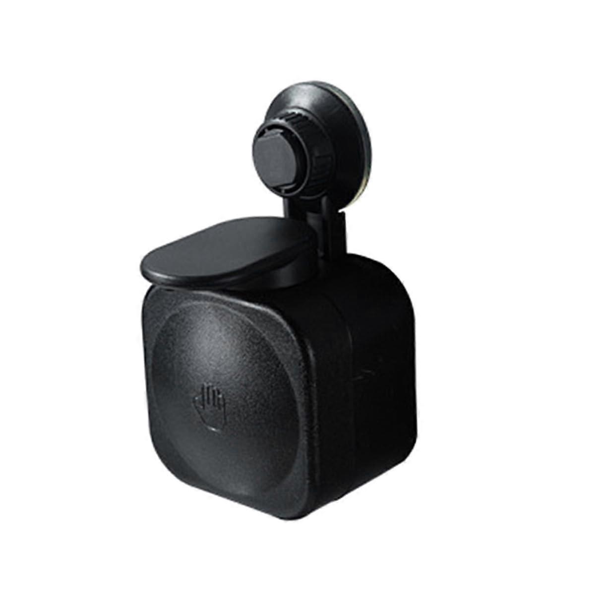 Wall Mounted Foaming Soap Dispenser Black ABS Vacuum Adsorption SpaceSaving for Bathroom Kitchen