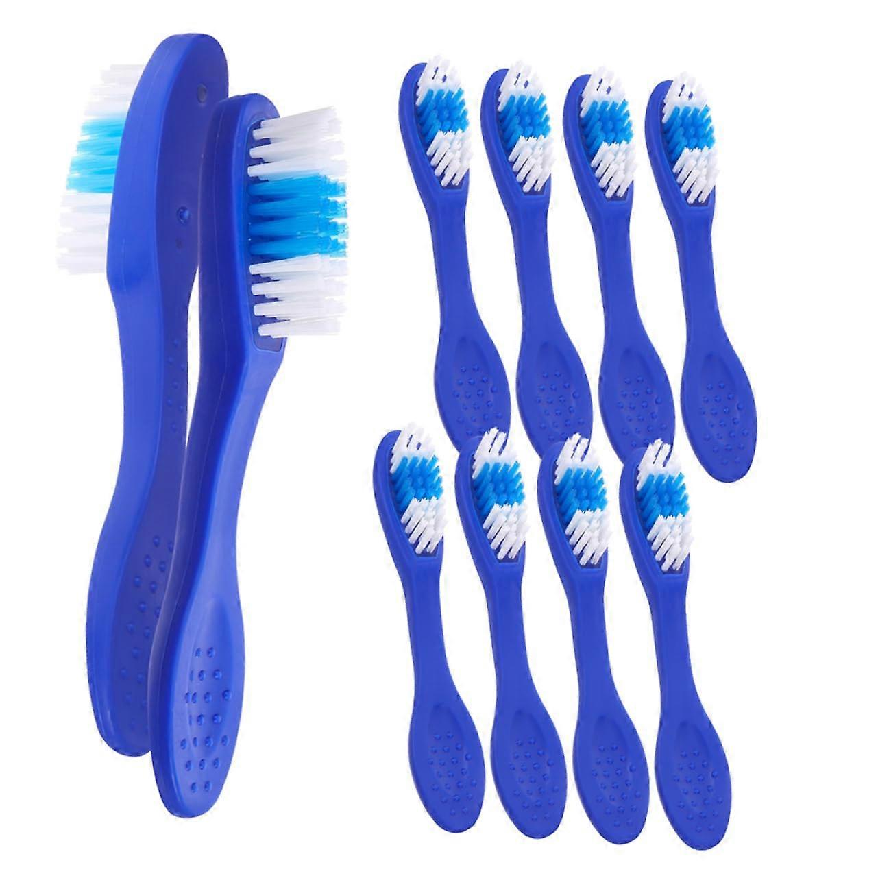 20pcs Soft Bristle Travel Toothbrush Pack, Compact Short Handle, Individually Packaged, Blue