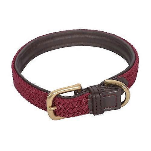 Weatherbeeta Plaited Leather Dog Collar