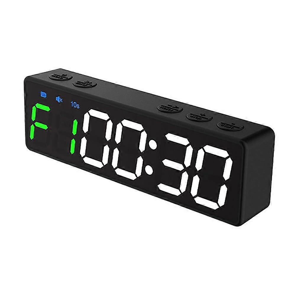 Rechargeable LED Gym Timer with Magnetic Back, Ultra Bright Display and Custom Interval Modes