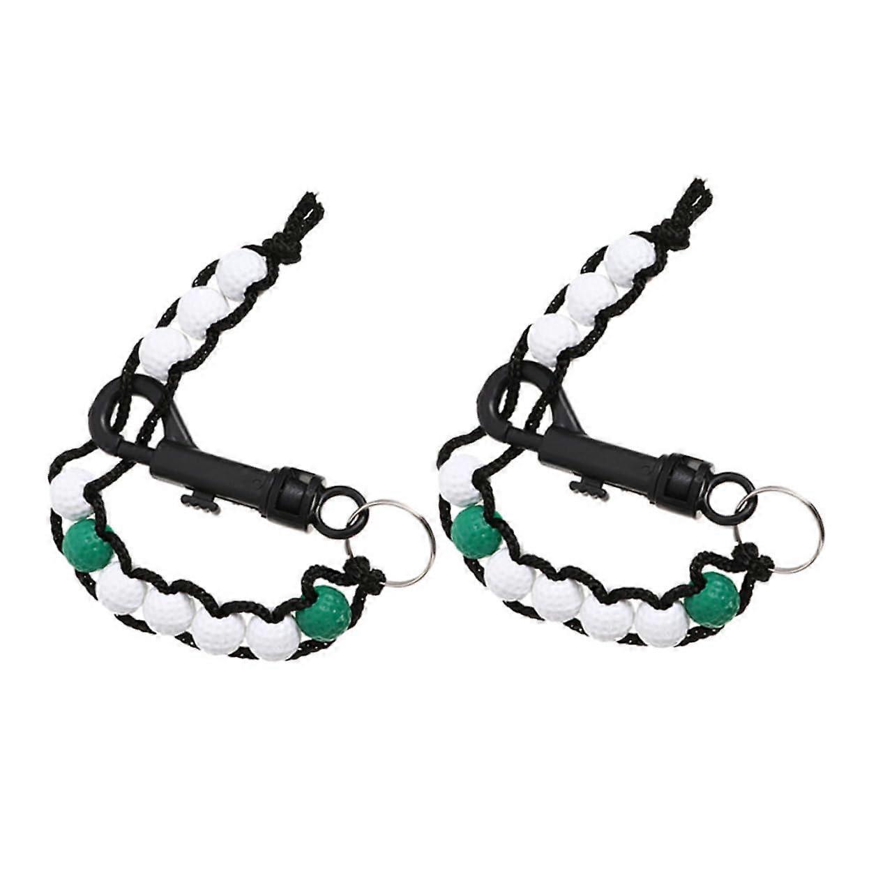 Golf Score Counter Beads with Keychain, Durable Plastic Stroke Tracker for Accurate Golf Scoring