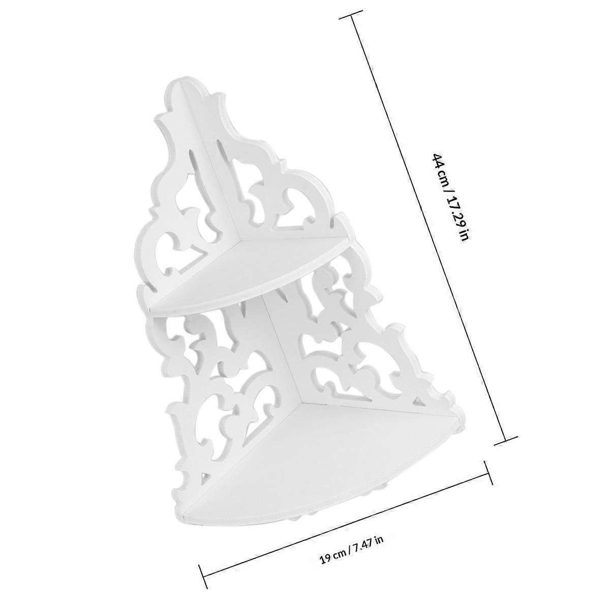 Wall-Mounted Triangle Shelf for Storage 1Pcs White Corner Storage Rack Bathroom