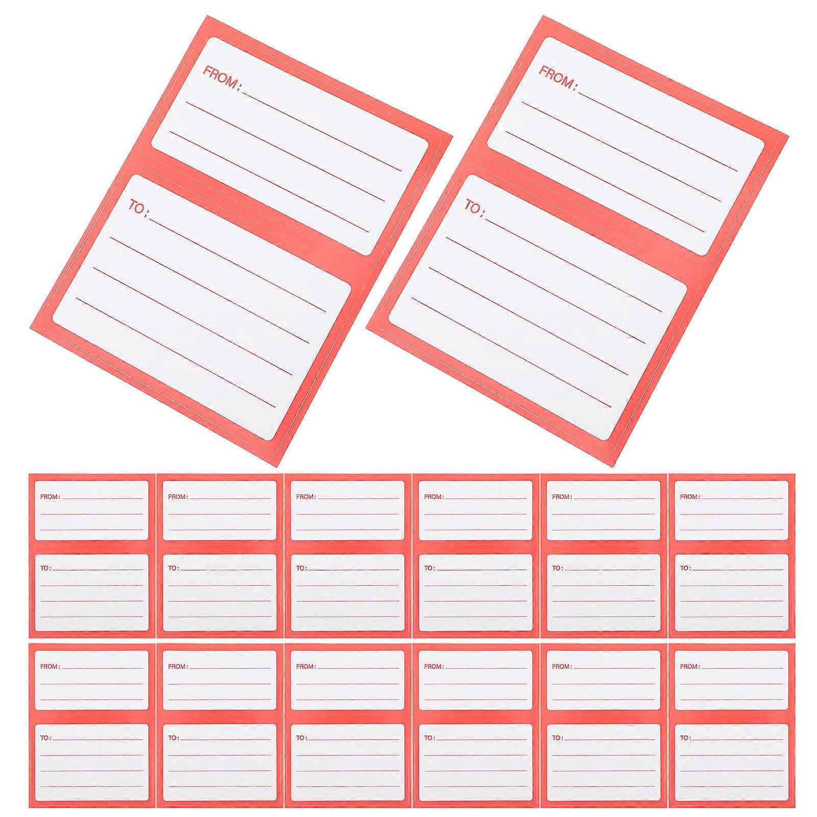 Self Adhesive Mailing Labels Red Paper for Office Use 300Pcs Pack