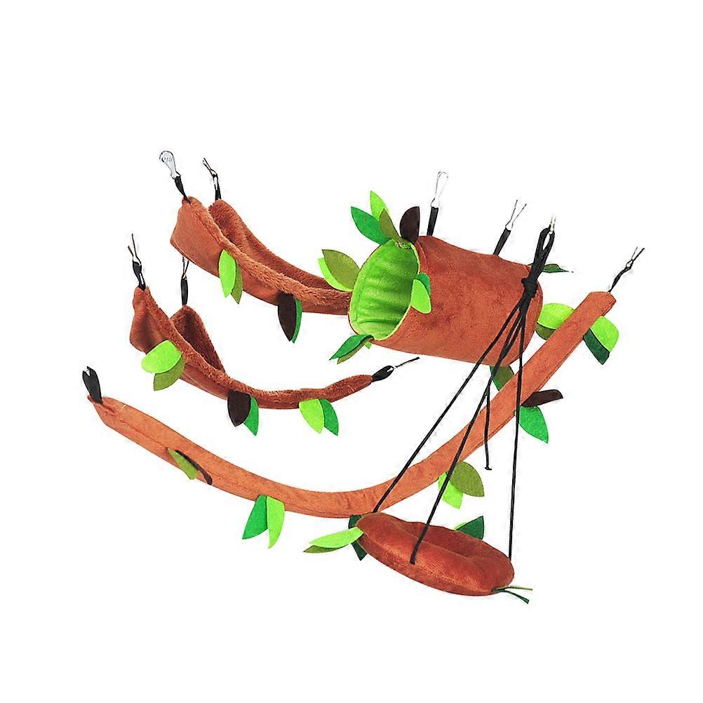 Hamster Plush Swing Toy for Playing 5Pcs Brown Creative Set