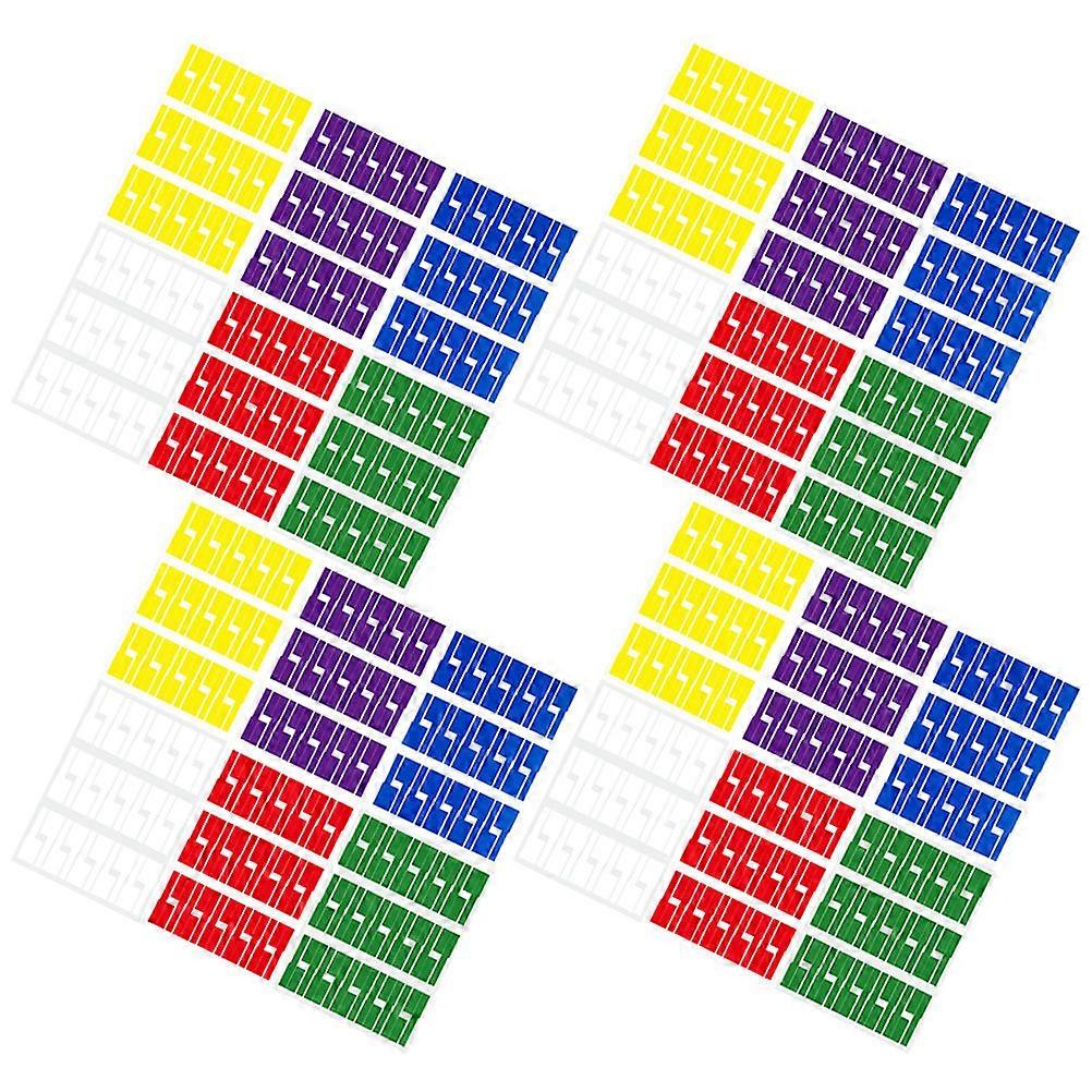 Cable Labels Tags P-Shaped Adhesive Wire Markers for Electronics 96 Sheets