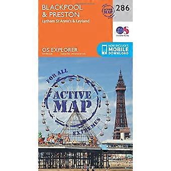 OS Explorer Karte aktiv (286) Blackpool und Preston (OS Explorer aktive Karte)