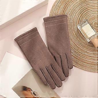 Elegante Winterhandschuhe für Damen – warm, winddicht, rutschfest, fingerbedeckend, SMS-kompatibel, zum Radfahren, Autofahren, Laufen und für Outdoor-Aktivitäten