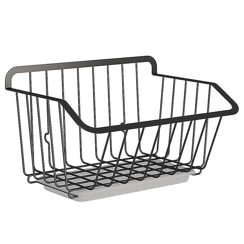 Kitchen Wall Hanging Storage Basket Fruit Vegetable Spice Rack With  Holders