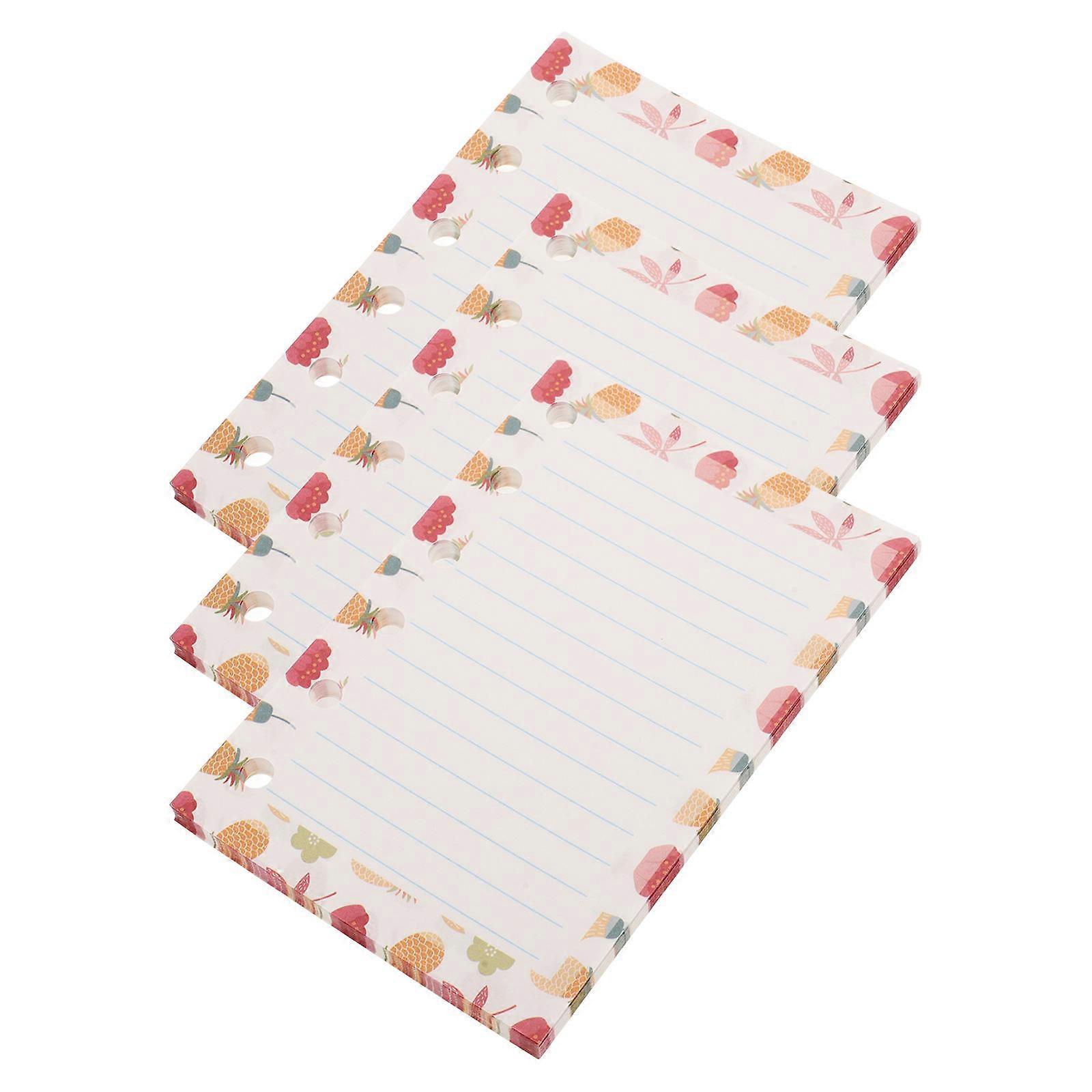 Colorful Loose-Leaf Papers for Writing 3Pcs A7 Practical Notebook Papers