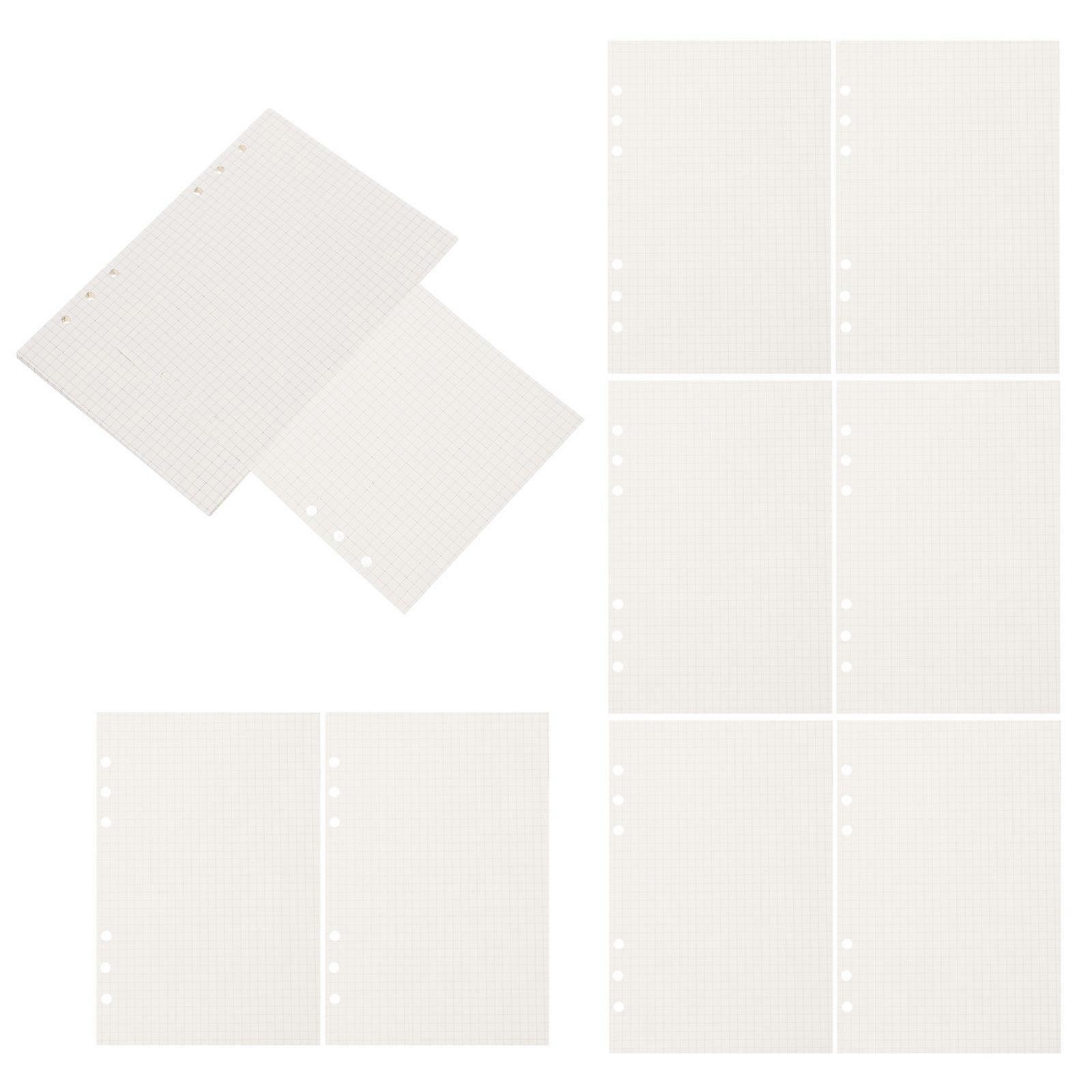 A5 Grid Refill Paper Binder Refills for Drawing 45 Sheets Loose Leaf Inserts
