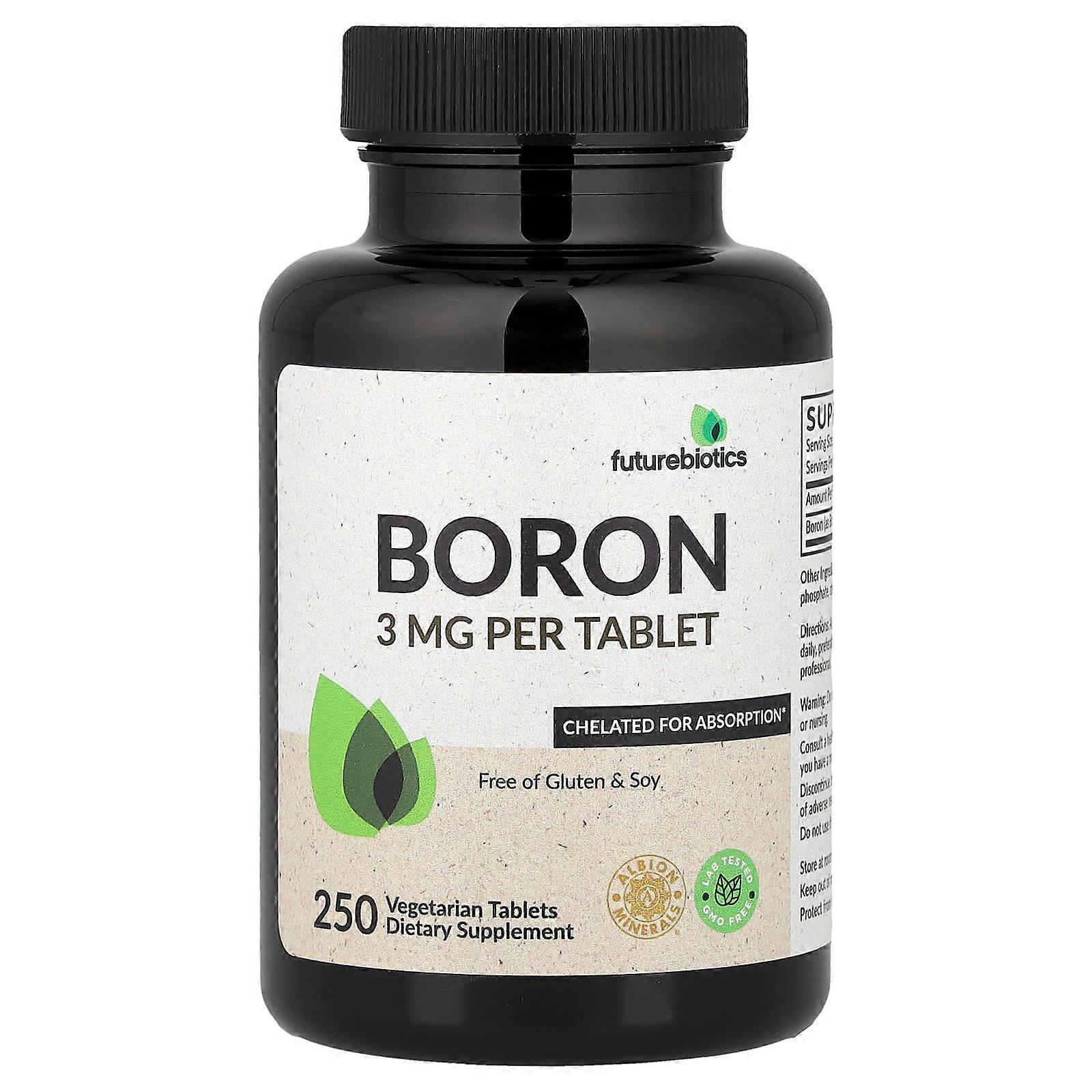 Futurebiotics, Boron, 3 mg, 250 Vegetarian Tablets