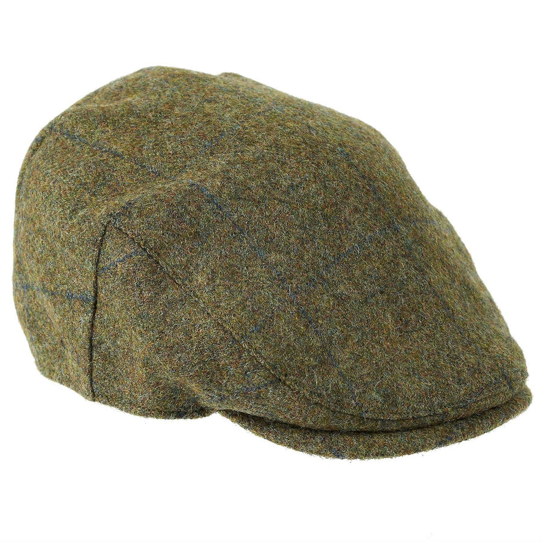 Kinloch Waterproof British Tweed Flat Cap ZH097 Juniper