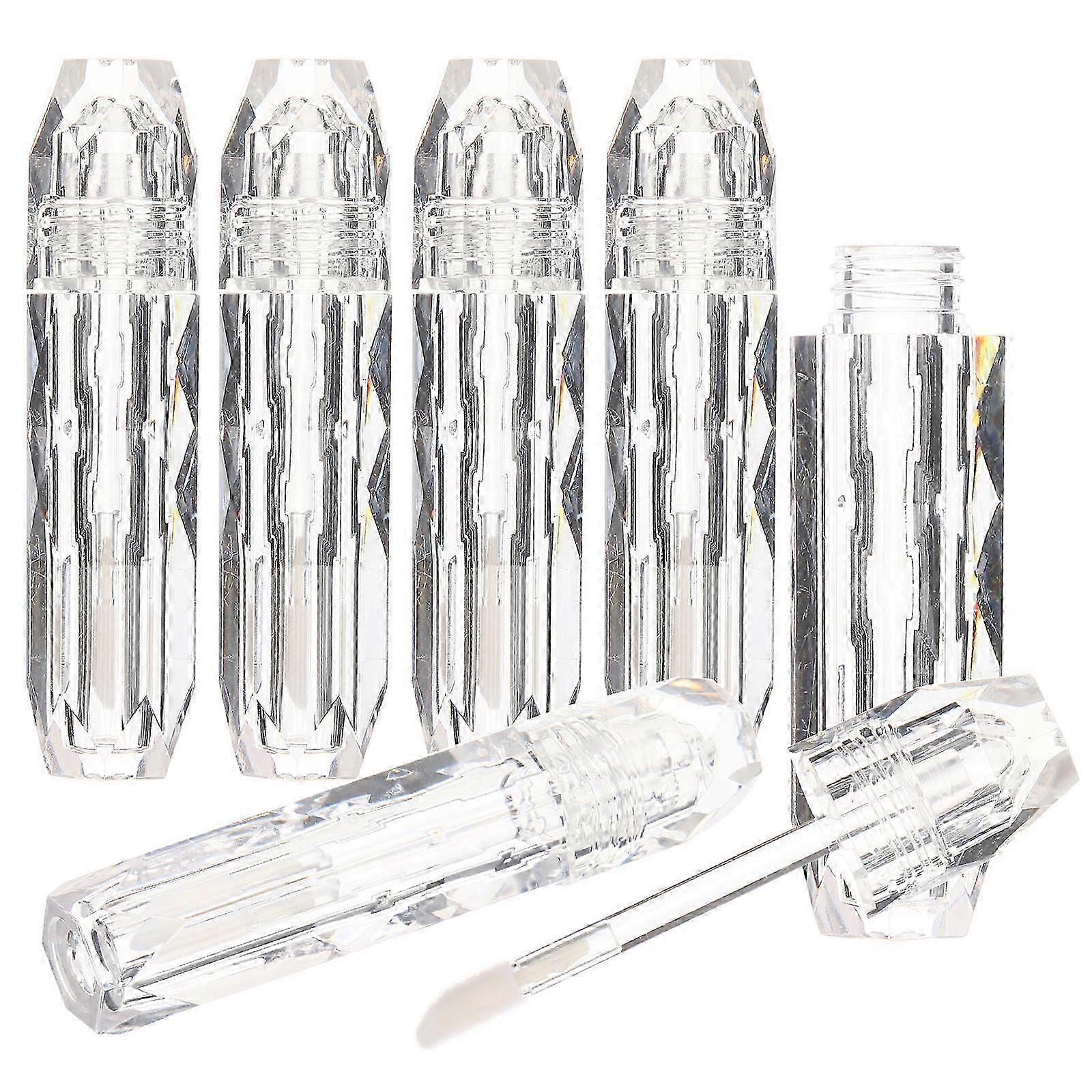 Transparent Lip Gloss Tubes Plastic Containers for Storage Use 4Pcs Pack
