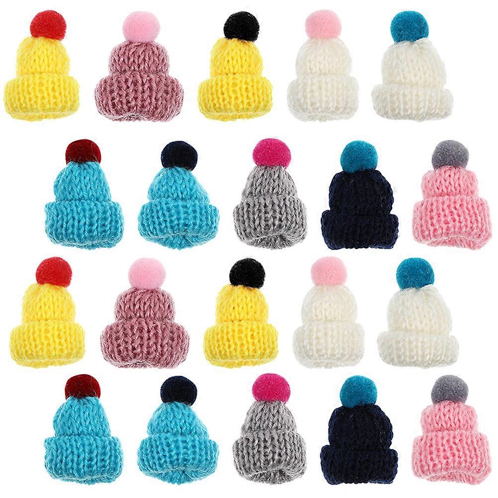 Multi-Color Miniature Hats Replaceable Tiny Hats for Decoration Use 20Pcs