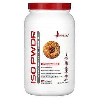 Metabolic Nutrition, ISOpwdr, Wei-eiwitisolaat, Butter Pecan Cookie, 1,52 lbs (690 g)