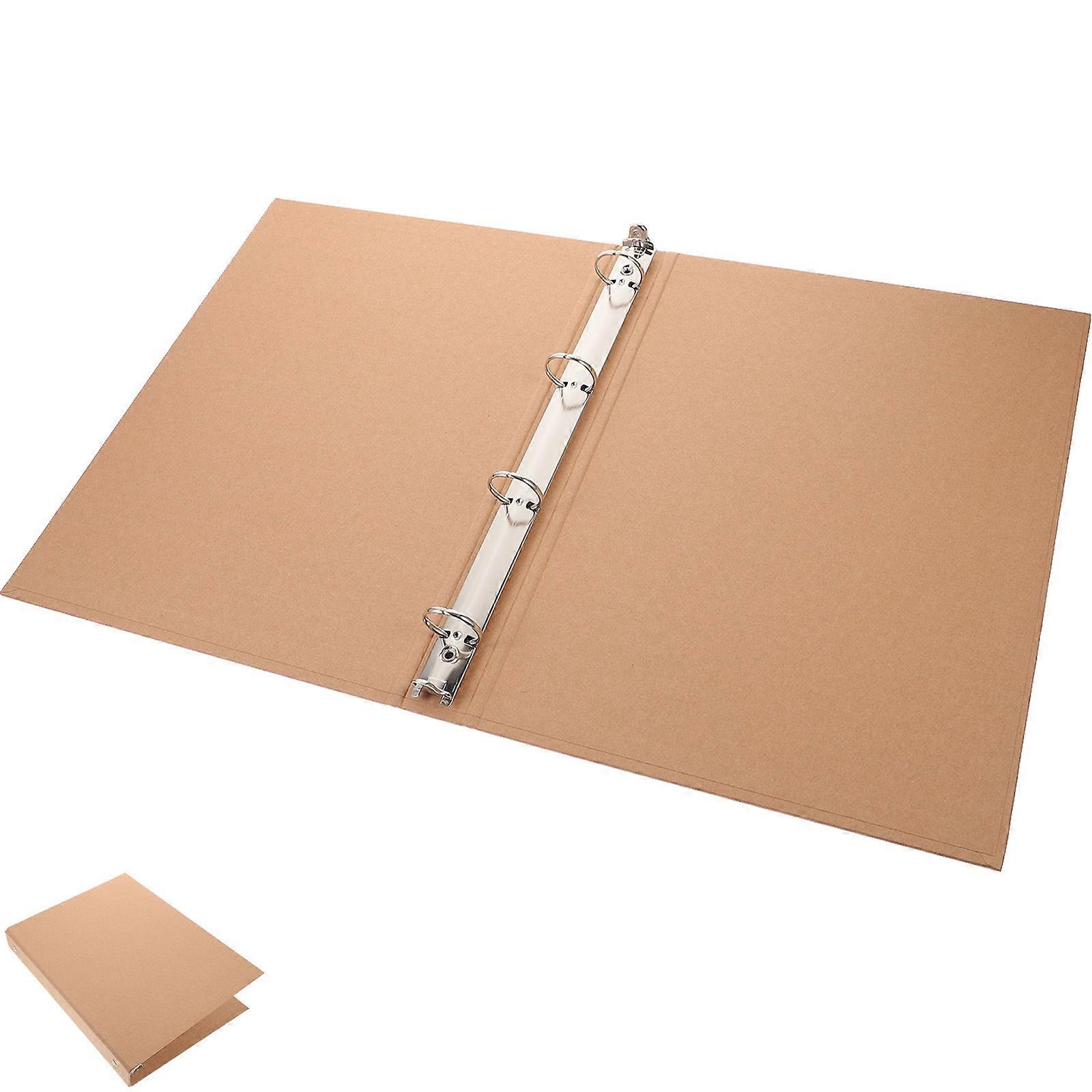 Binder Cover Ring Binder Notebook Binder Cover Kraft Paper Binder Reusable Notebook Shell