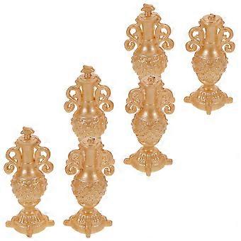 Conjunto de 6pcs Miniatura de Vaso Dourado: Acessórios Elegantes para Casa de Bonecas DIY - Escala 1:20 Garrafas Decorativas para Jardins de Fadas & Displays Miniatura
