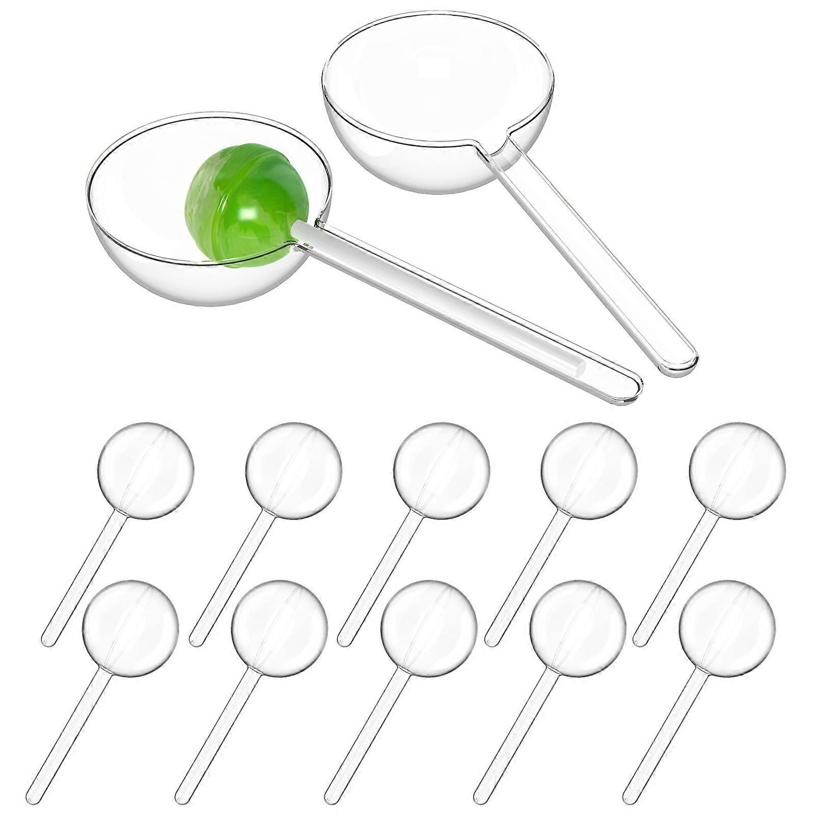 12Pcs Lollipop Packing Box Round Plastic Case DIY Candy Case Handcraft Case