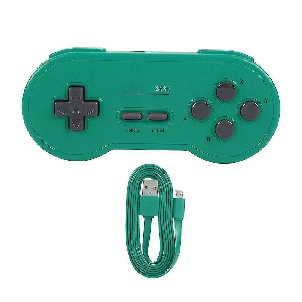 Wireless Bluetooth Gamepad Game Controller Handle with Joystick For 8Bitdo SN30 (Green)