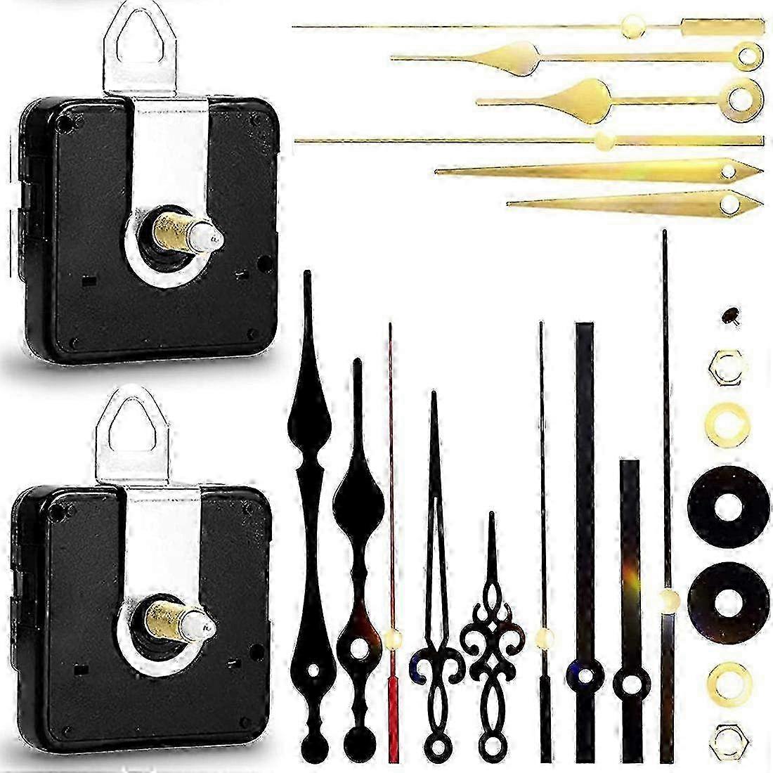 Battery-Powered Wall Clock Mechanisms - Replacement Clock Movement Kit for DIY Clock Projects