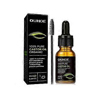 Castor Oil Eyelash Serum,Natural Castor Oil Eyelashes Growth Essential Oil Thick Longer Nourishing Enhancer Eyelash Eyebrow Hair Growth Liquid Castor 