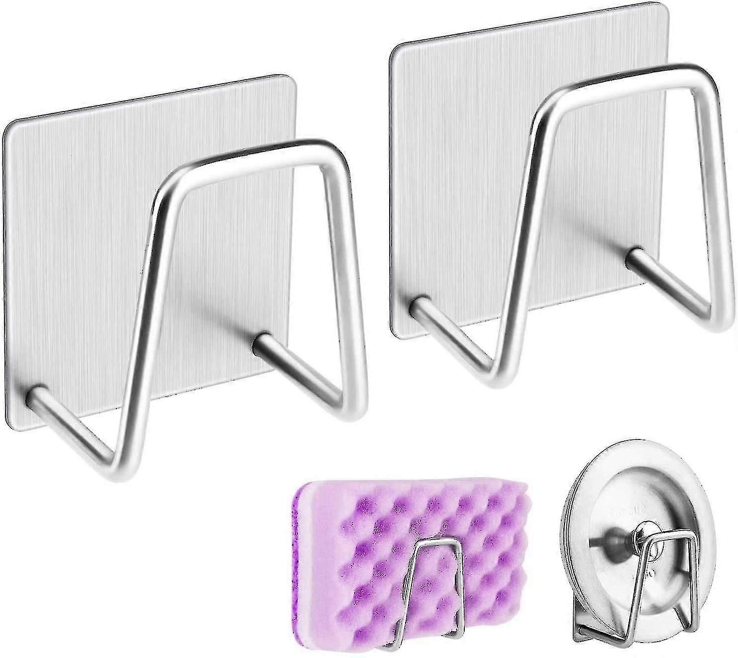 4 Pcs Self-adhesive Kitchen Sink Holder,sponge Holders