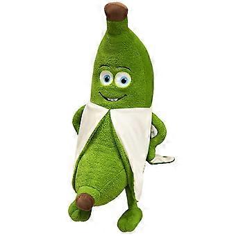 Funny Green Banana Plush Toy Stuffed Cartoon Doll 45cm Creative Fruit Plushie with Peel Design, Soft and Huggable Plush for Kids Room Dcor, Sofa Pillo
